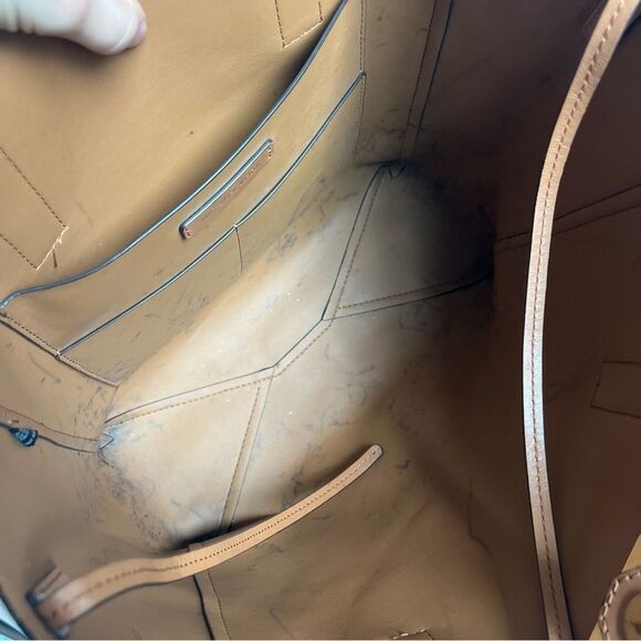 MICHAEL KORS Brown Signature North South Jet Set Voyager Tote laptop Work Bag - Picture 9 of 11